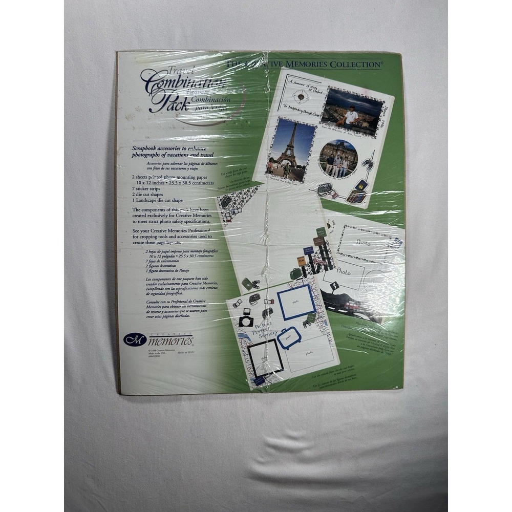 Creative Memories 10X12 TRAVEL COMBINATION PACK Kit Paper, Stickers, Die Cuts